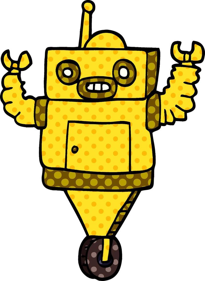 cartoon doodle robot vector