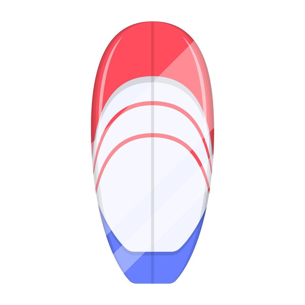 een vlak vector illustratie van een surfboard