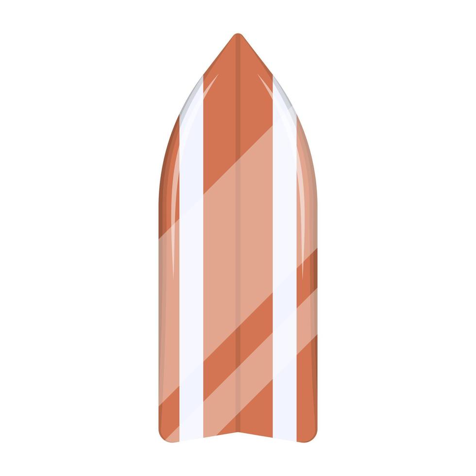 een vlak vector illustratie van een surfboard