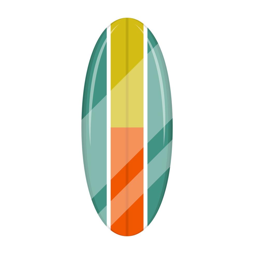 een vlak vector illustratie van een surfboard