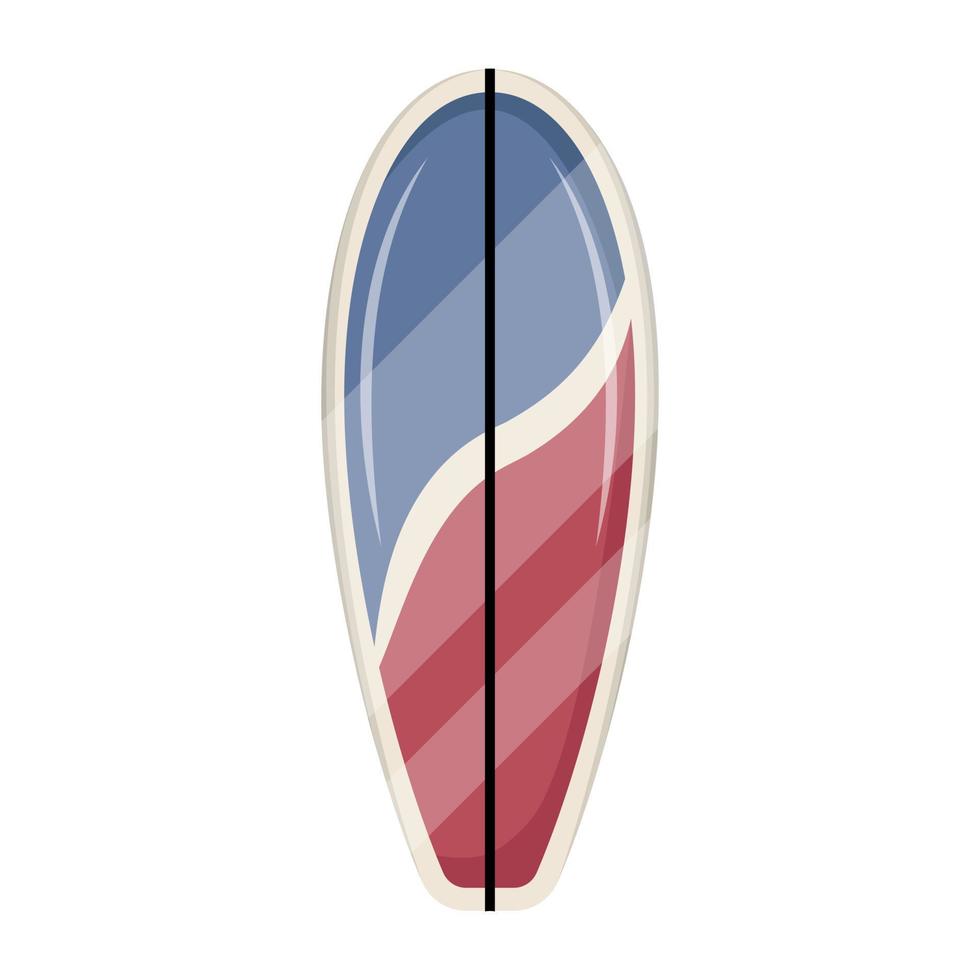 een vlak vector illustratie van een surfboard