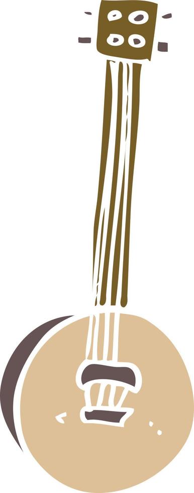 tekenfilm tekening oud banjo vector