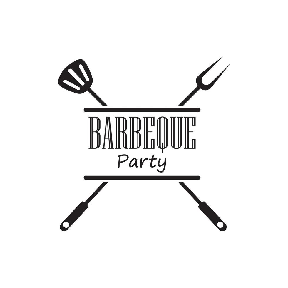 barbecue logo en symbool vector