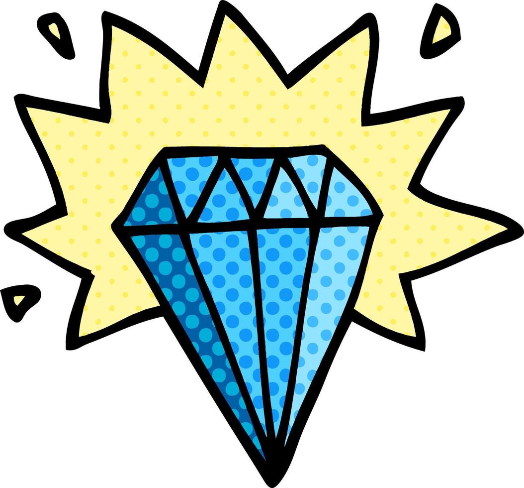 cartoon doodle tatoeage diamant vector