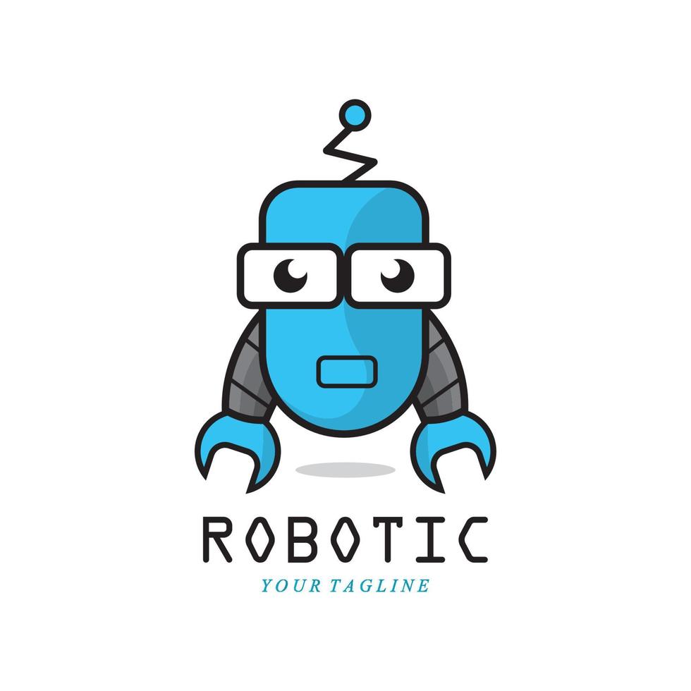 robot en logo symbool vector