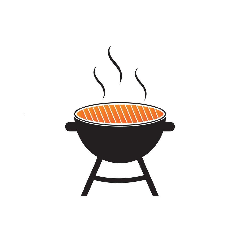 barbecue logo en symbool vector