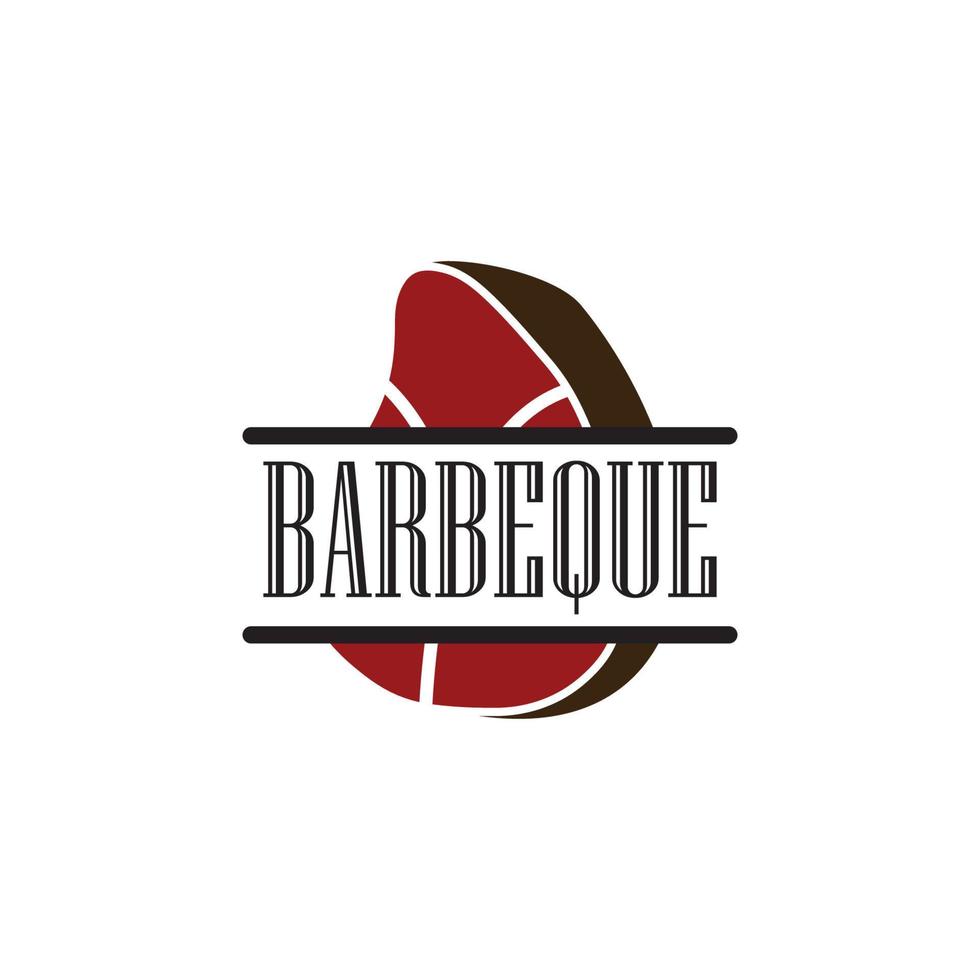 barbecue logo en symbool vector