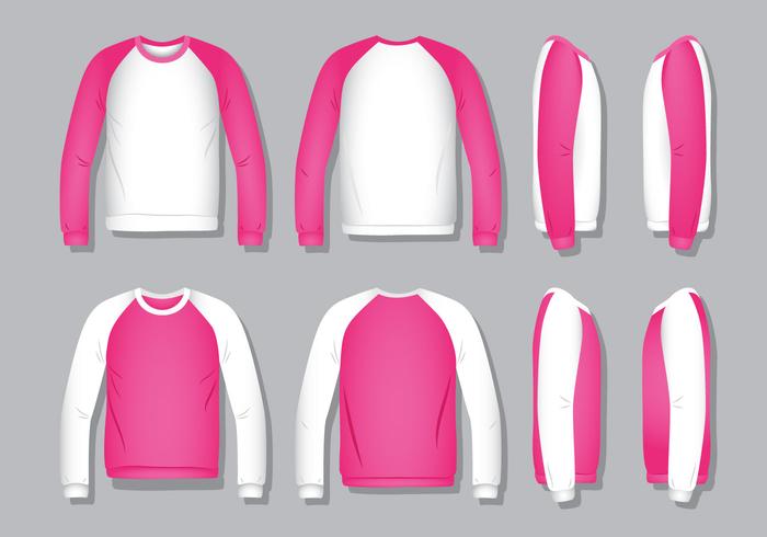 Raglan Shirt - Roze vector