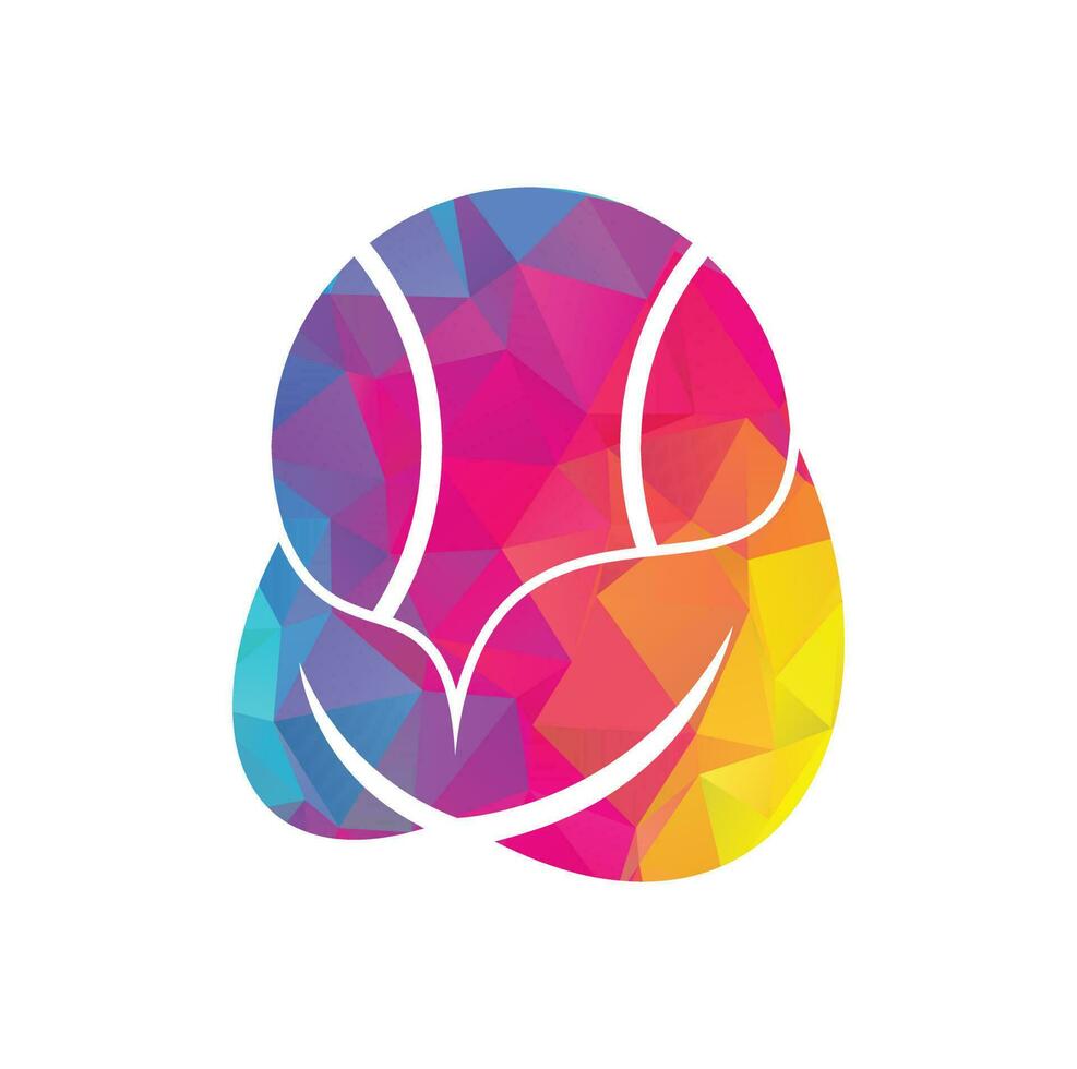 tennis blad vector logo ontwerp. spel en eco symbool of icoon. uniek bal en biologisch logotype ontwerp sjabloon.