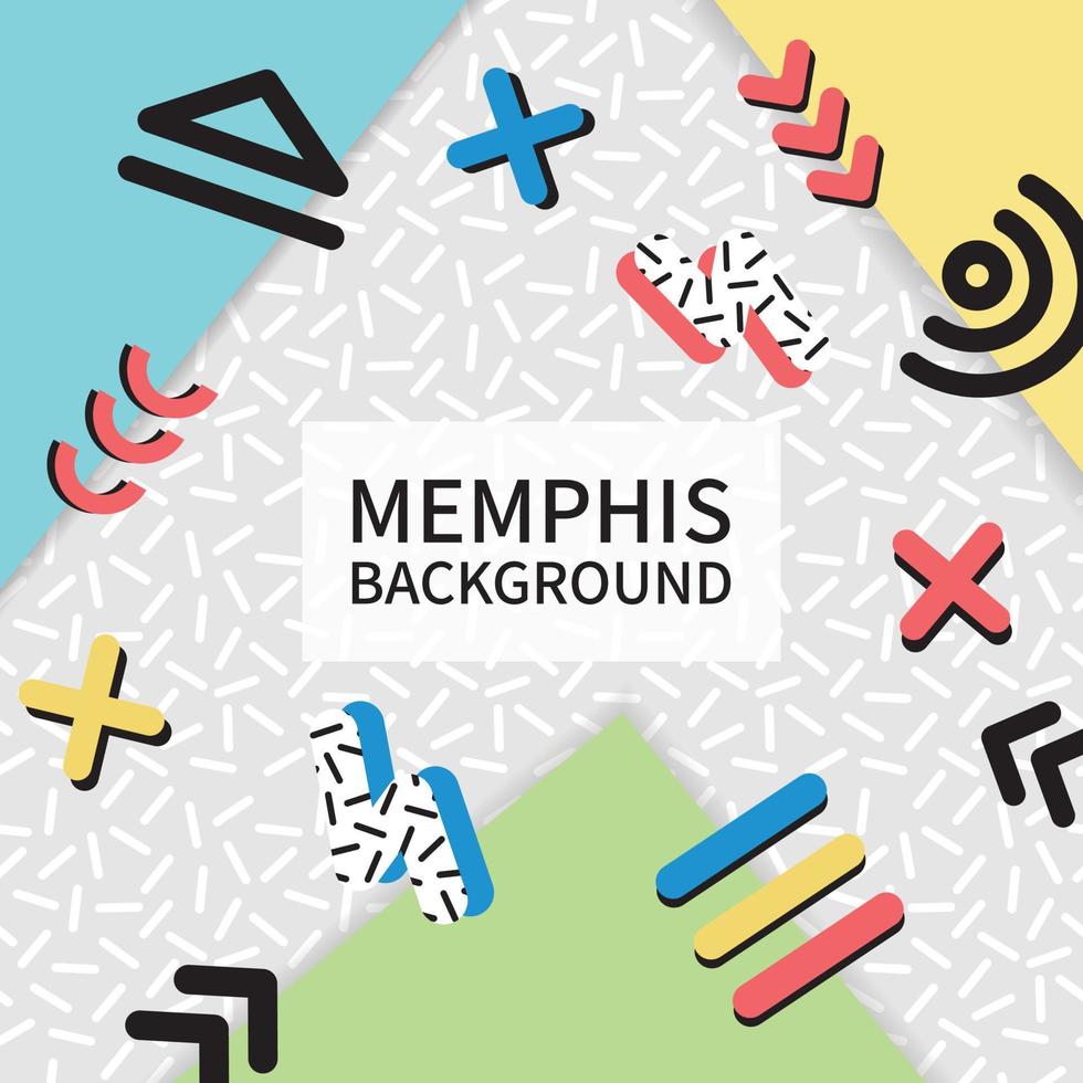 Memphis abstract achtergrond kunst ontwerp vector