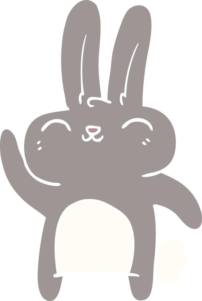 cartoon doodle gelukkig konijn vector