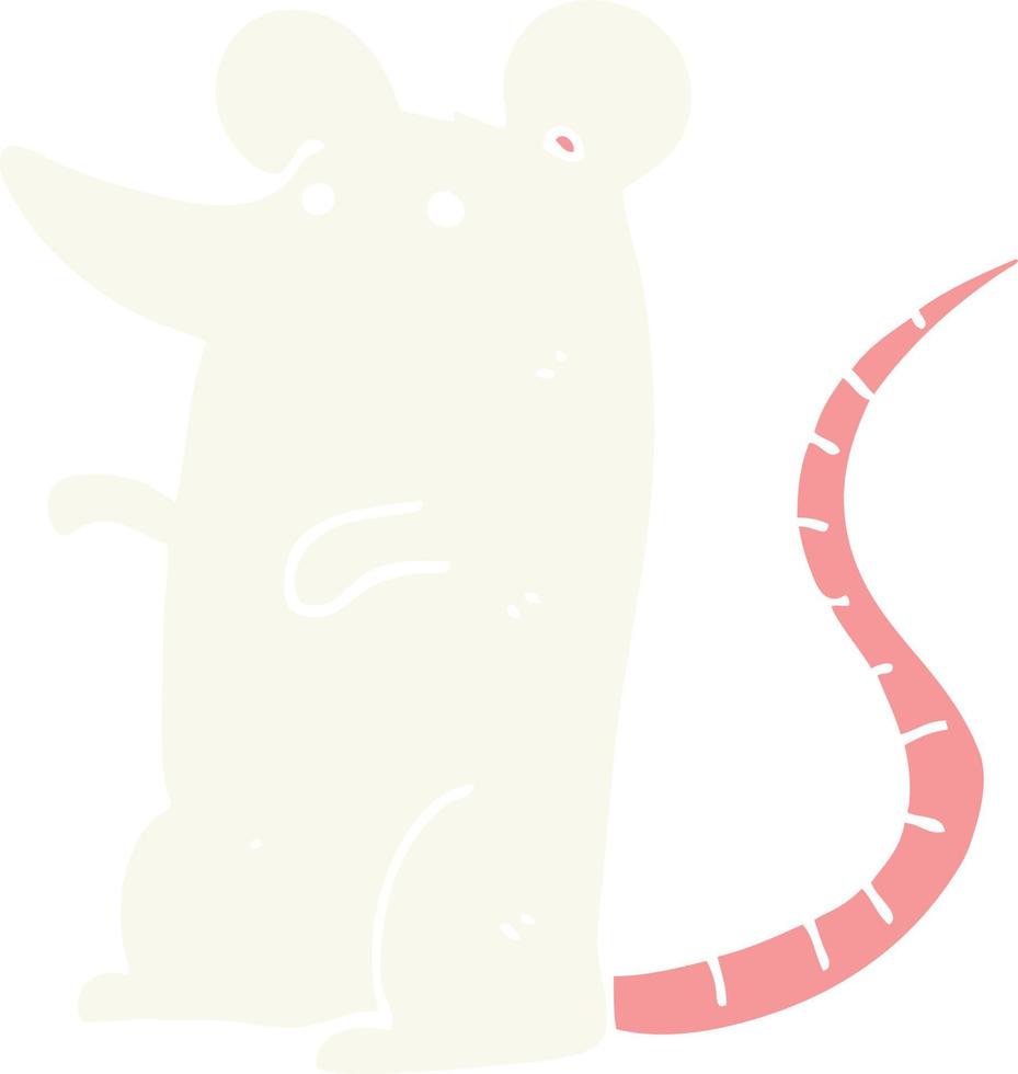 vlak kleur stijl tekenfilm Rat vector