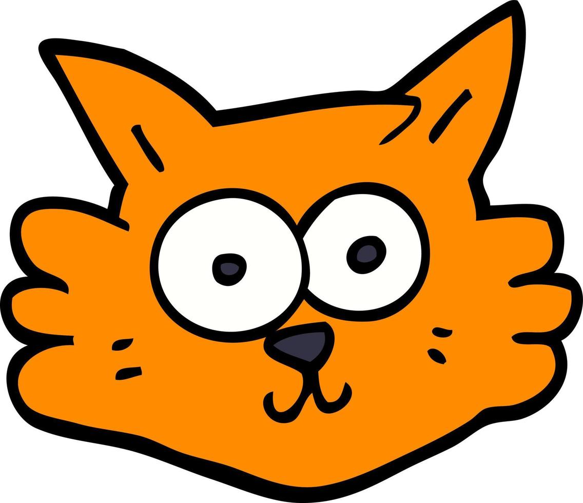 cartoon doodle kat gezicht vector