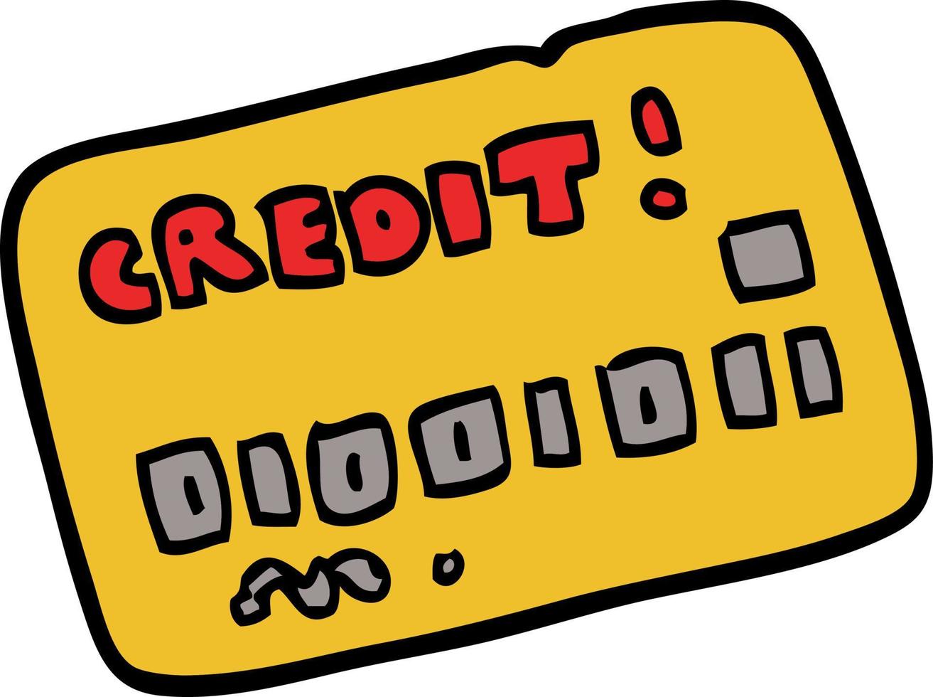 cartoon doodle creditcard vector