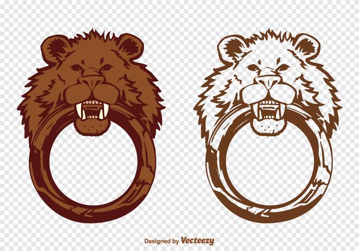 Gratis Vector Lion Door Knocker