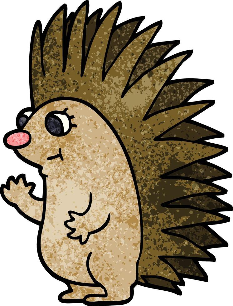 cartoon doodle stekelige egel vector