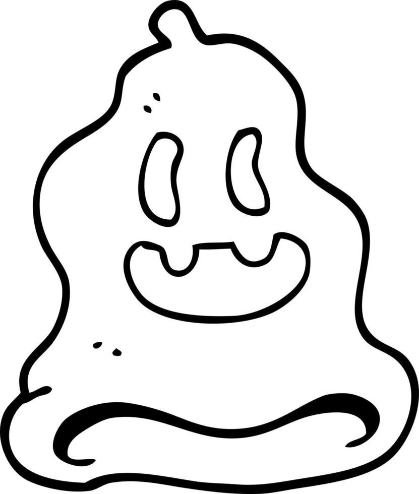 lijn tekening tekenfilm spookachtig geest vector