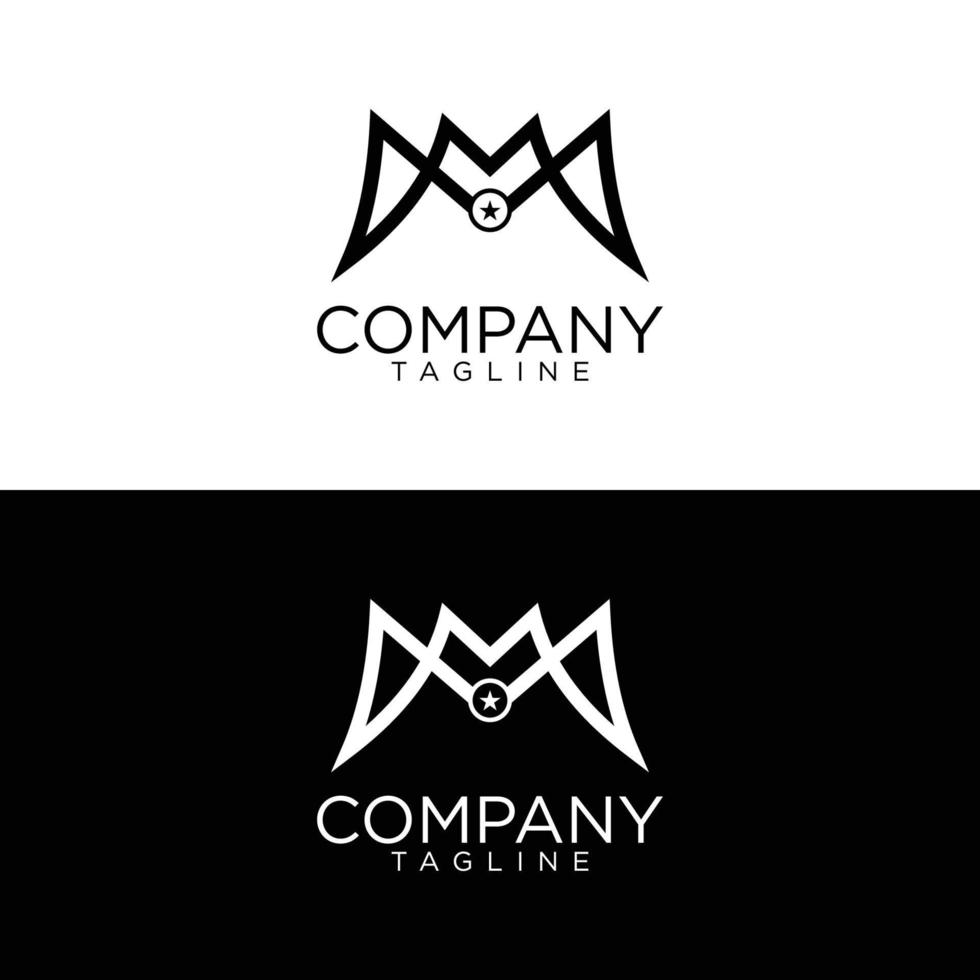 m logo ontwerp en premie vector Sjablonen