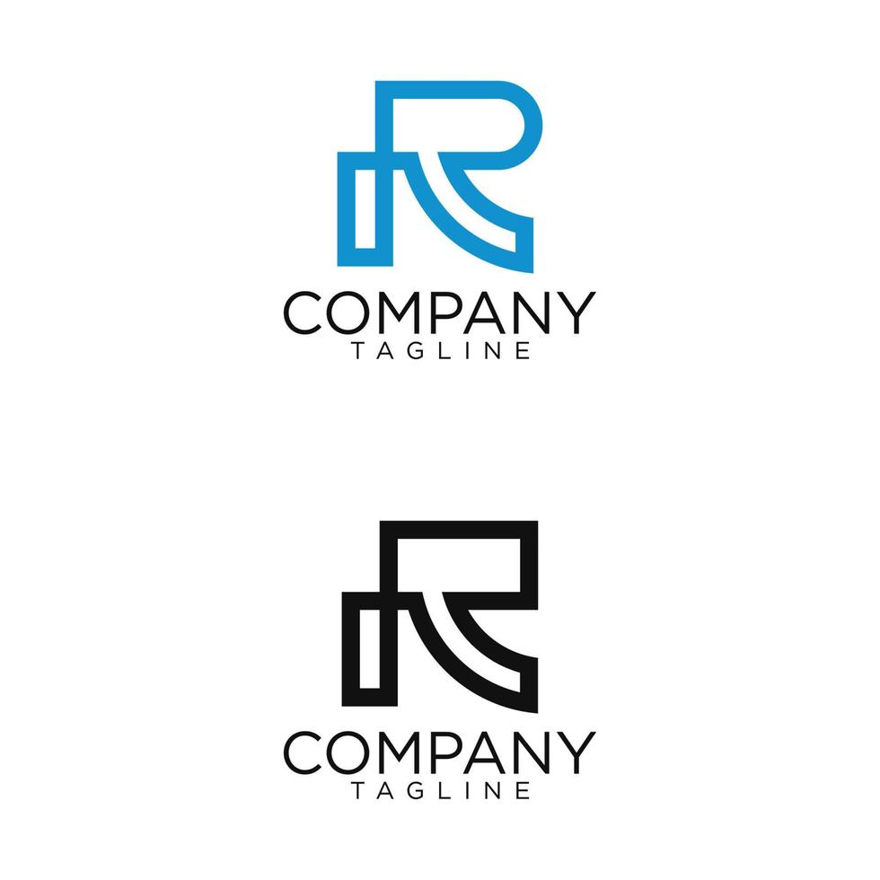 r logo ontwerp en premie vector Sjablonen