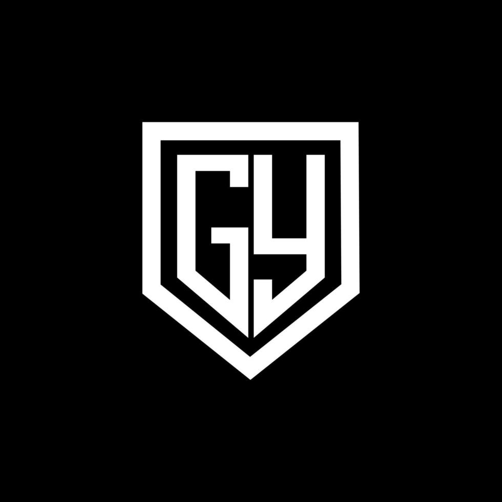 gy brief logo ontwerp met zwart achtergrond in illustrator. vector logo, schoonschrift ontwerpen voor logo, poster, uitnodiging, enz.