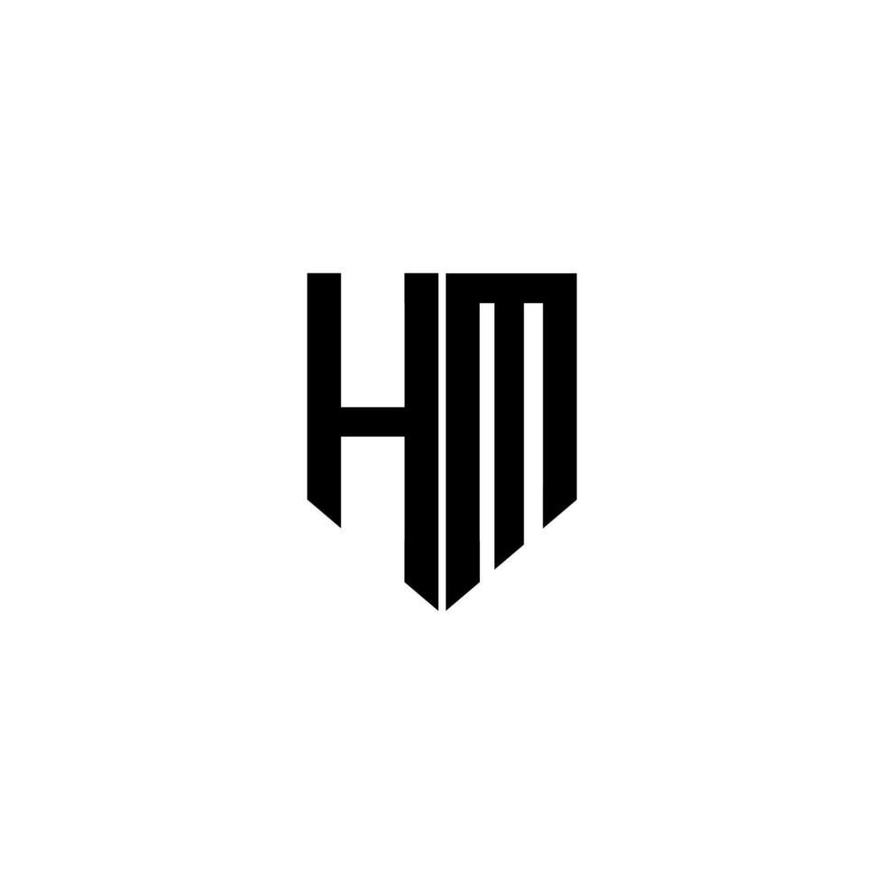 hm brief logo ontwerp met wit achtergrond in illustrator. vector logo, schoonschrift ontwerpen voor logo, poster, uitnodiging, enz.