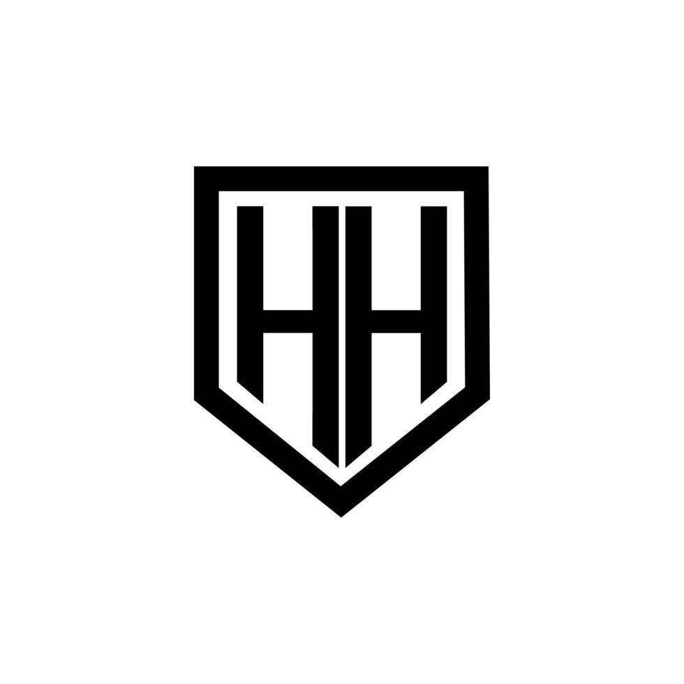 hh brief logo ontwerp met wit achtergrond in illustrator. vector logo, schoonschrift ontwerpen voor logo, poster, uitnodiging, enz.