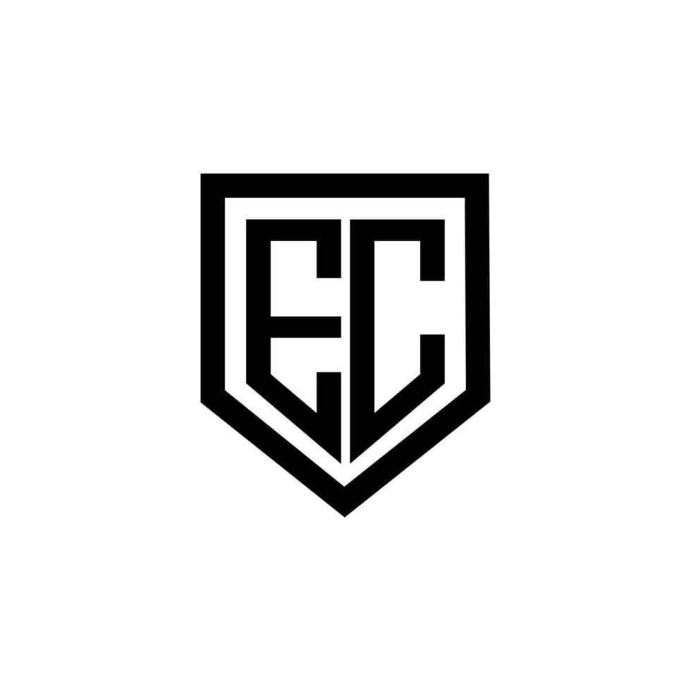 ec brief logo ontwerp met wit achtergrond in illustrator. vector logo, schoonschrift ontwerpen voor logo, poster, uitnodiging, enz.