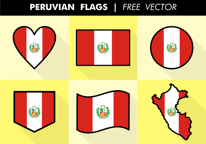 Peruvia Vlaggen Gratis Vector