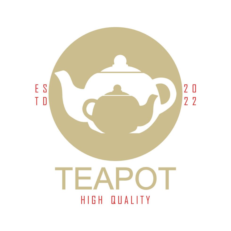 drank koffie en thee theepot logo vector illustratie ontwerp