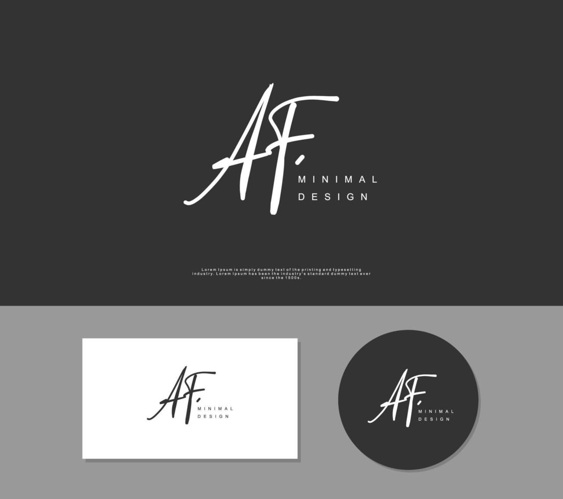 af eerste handschrift of handgeschreven logo voor identiteit. logo met handtekening en hand- getrokken stijl. vector