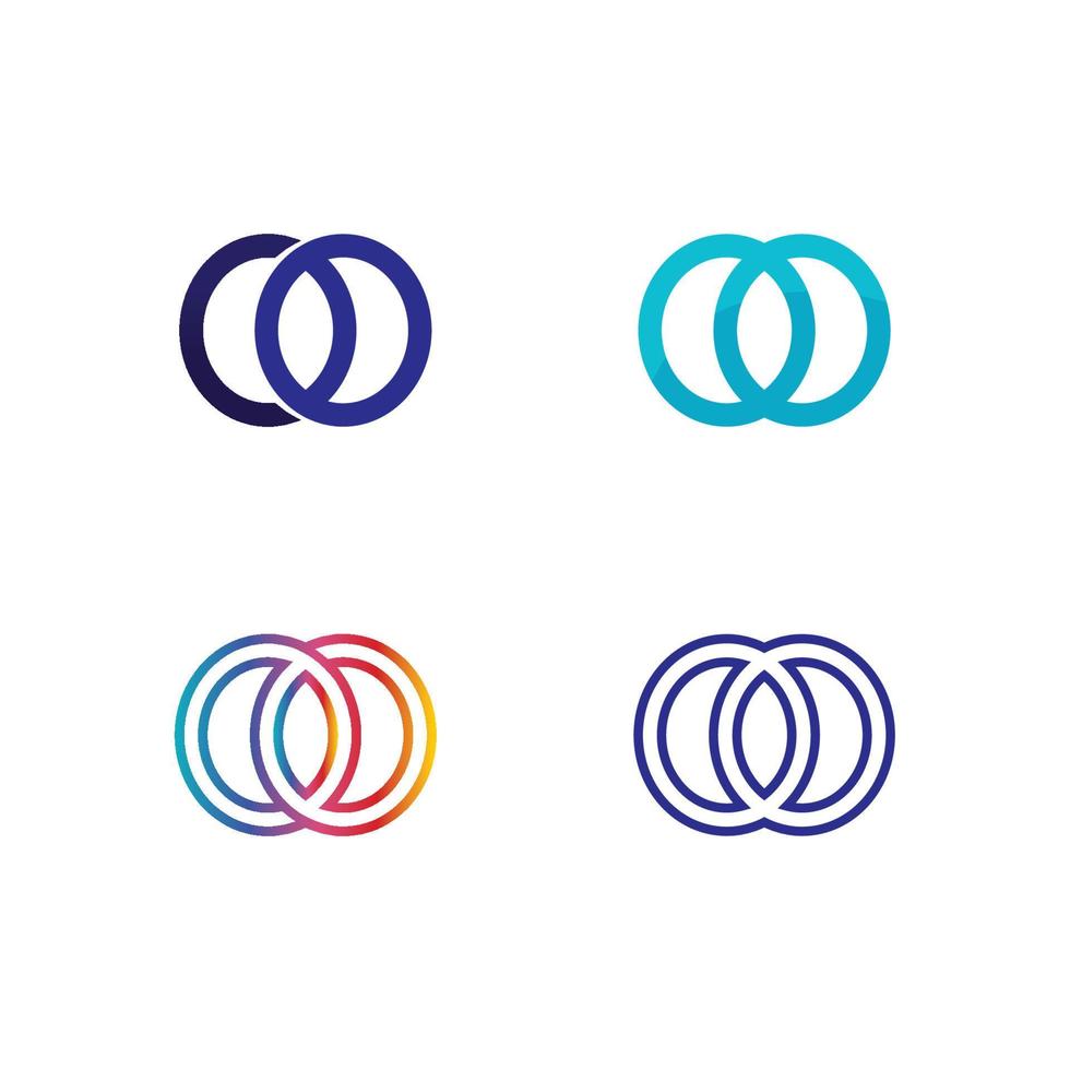 O ring logo bedrijf en cirkel logo ontwerp vector