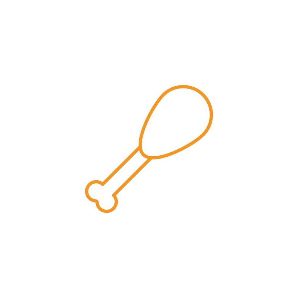 eps10 oranje vector kip been vlees abstract lijn icoon geïsoleerd Aan wit achtergrond. gegrild kip schets symbool in een gemakkelijk vlak modieus modern stijl voor uw website ontwerp, logo, en mobiel app