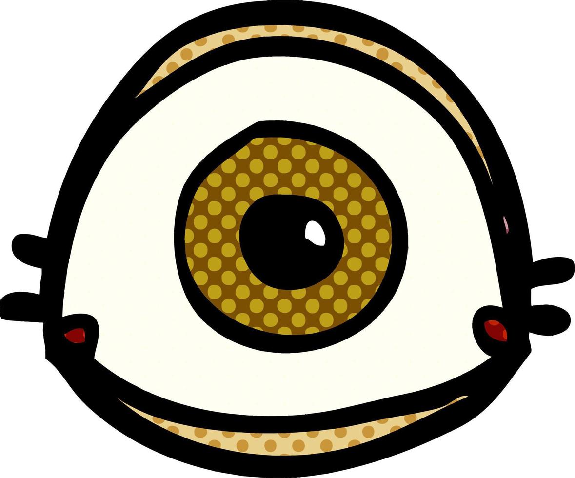 cartoon doodle bruin oog vector