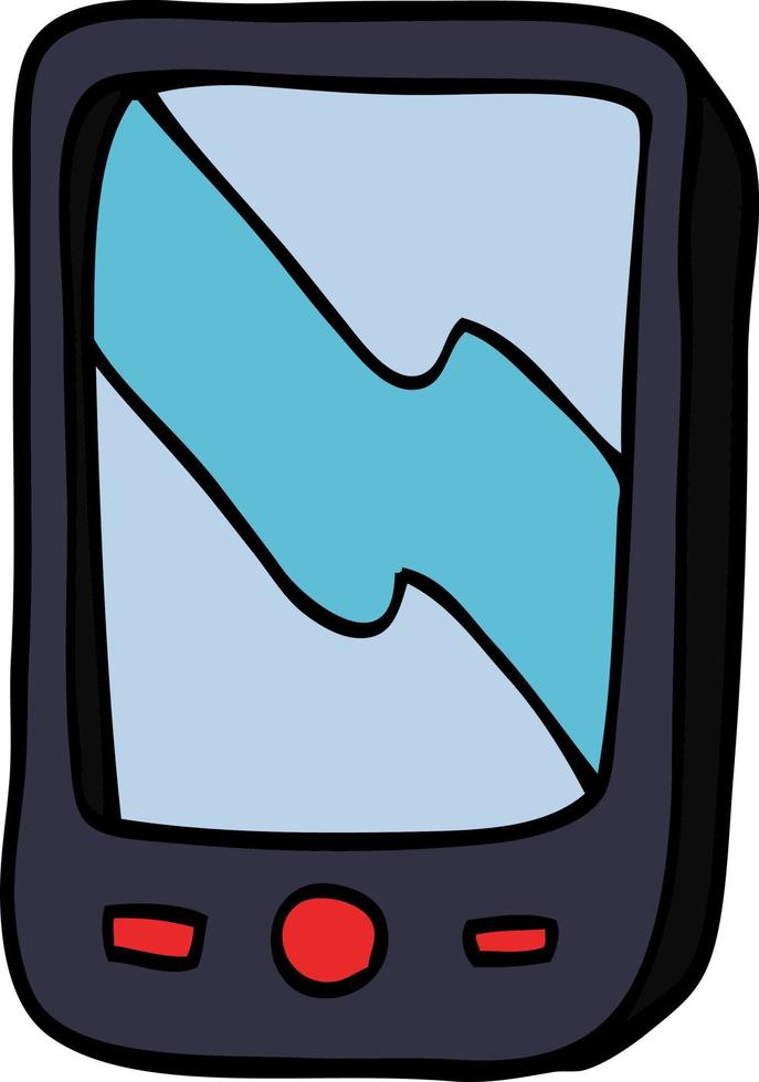 cartoon doodle mobiele telefoon vector