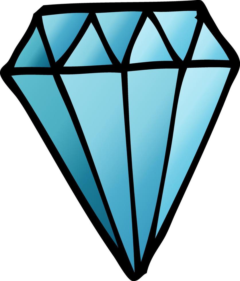 cartoon doodle tatoeage diamant vector