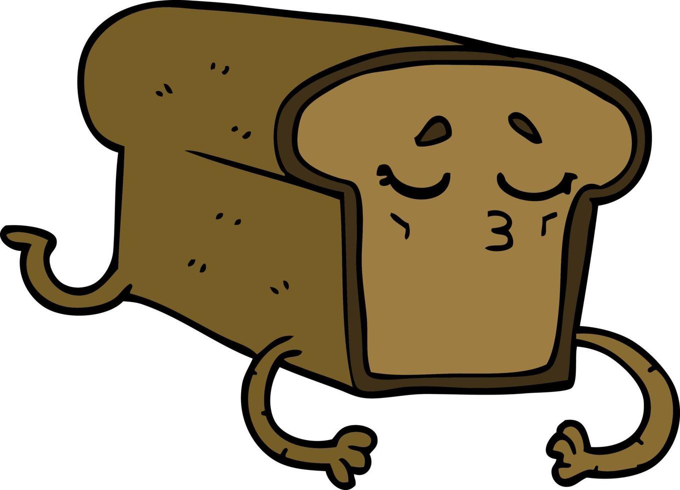 tekenfilm tekening brood van brood vector