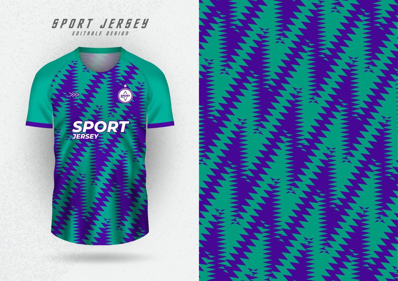 achtergrond mockup voor sport- shirt, Sportschool shirt, rennen shirt, groen Purper zigzag patroon. vector