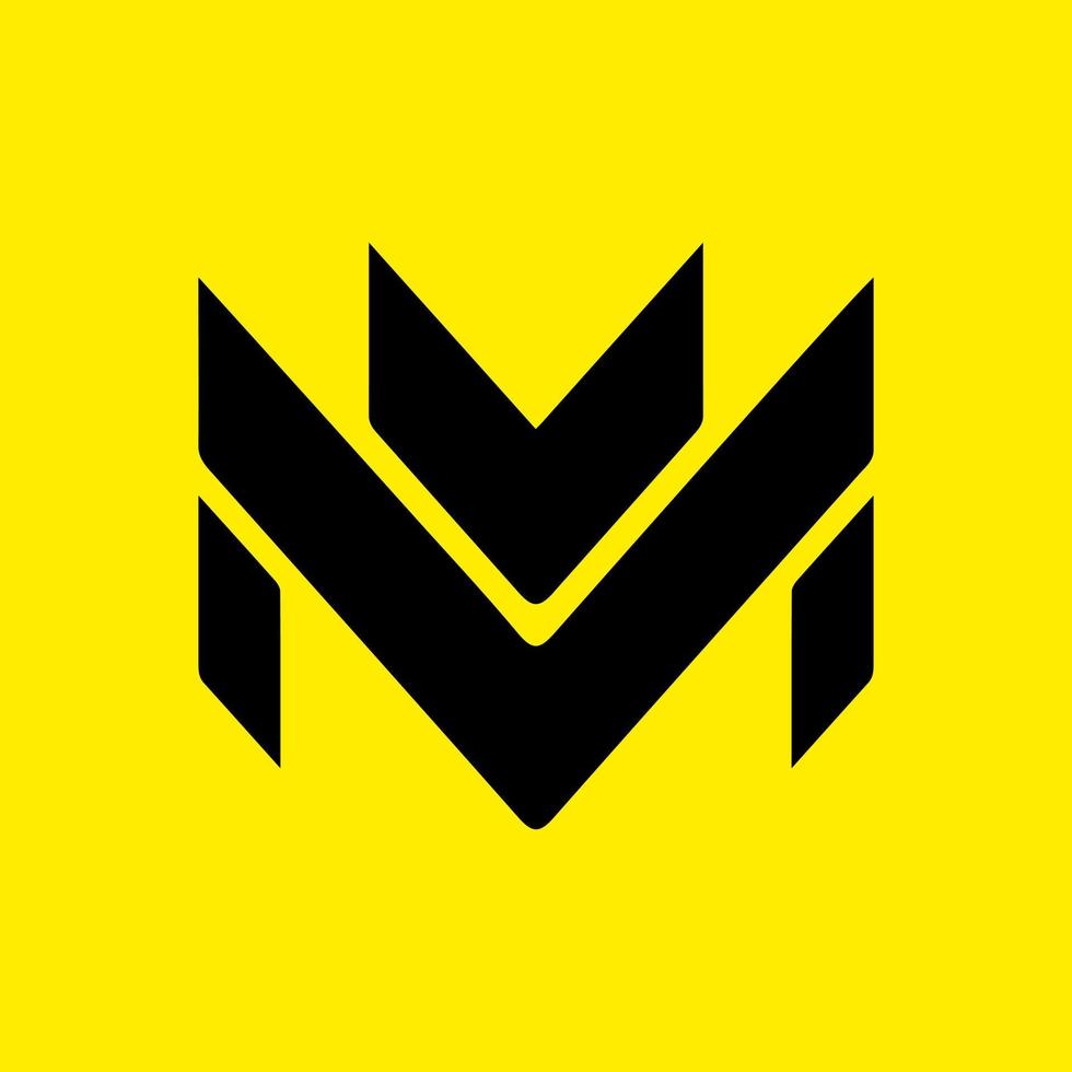 meetkundig brief m logo ontwerp vector