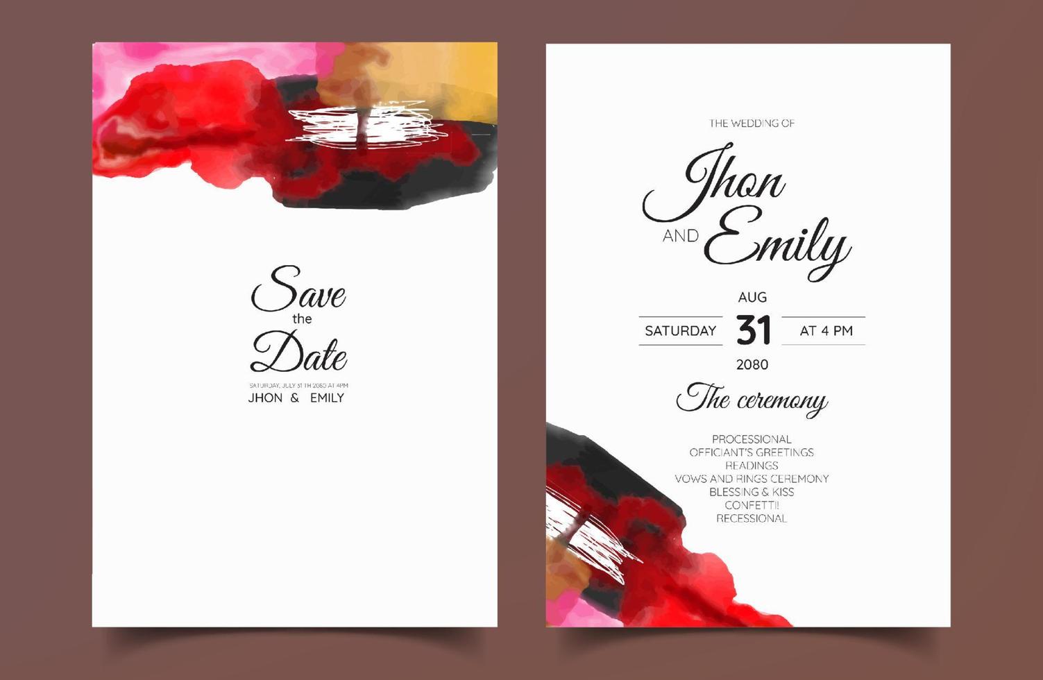 minimalistisch hand- geschilderd abstract voor een bruiloft uitnodiging, ansichtkaart of brochure Hoes ontwerp vector