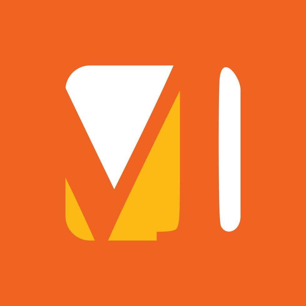 brief m modern meetkundig bedrijf logo vector