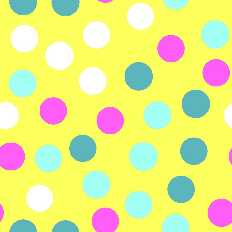 lente en zomer naadloze patroon, veelkleurige polka dot stof, behang, vector. vector