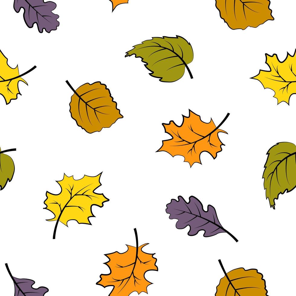 achtergrond herfst heks kleurrijk gebladerte. naadloos vector illustratie voor papier, behang, kaart.