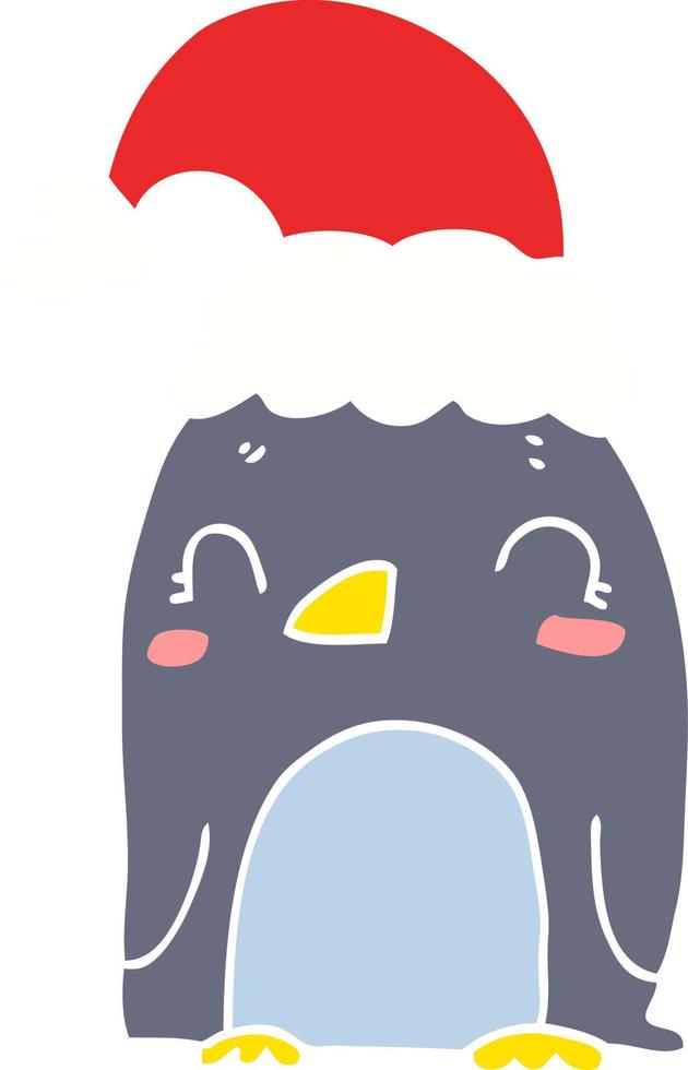 schattige kerstpinguïn vector