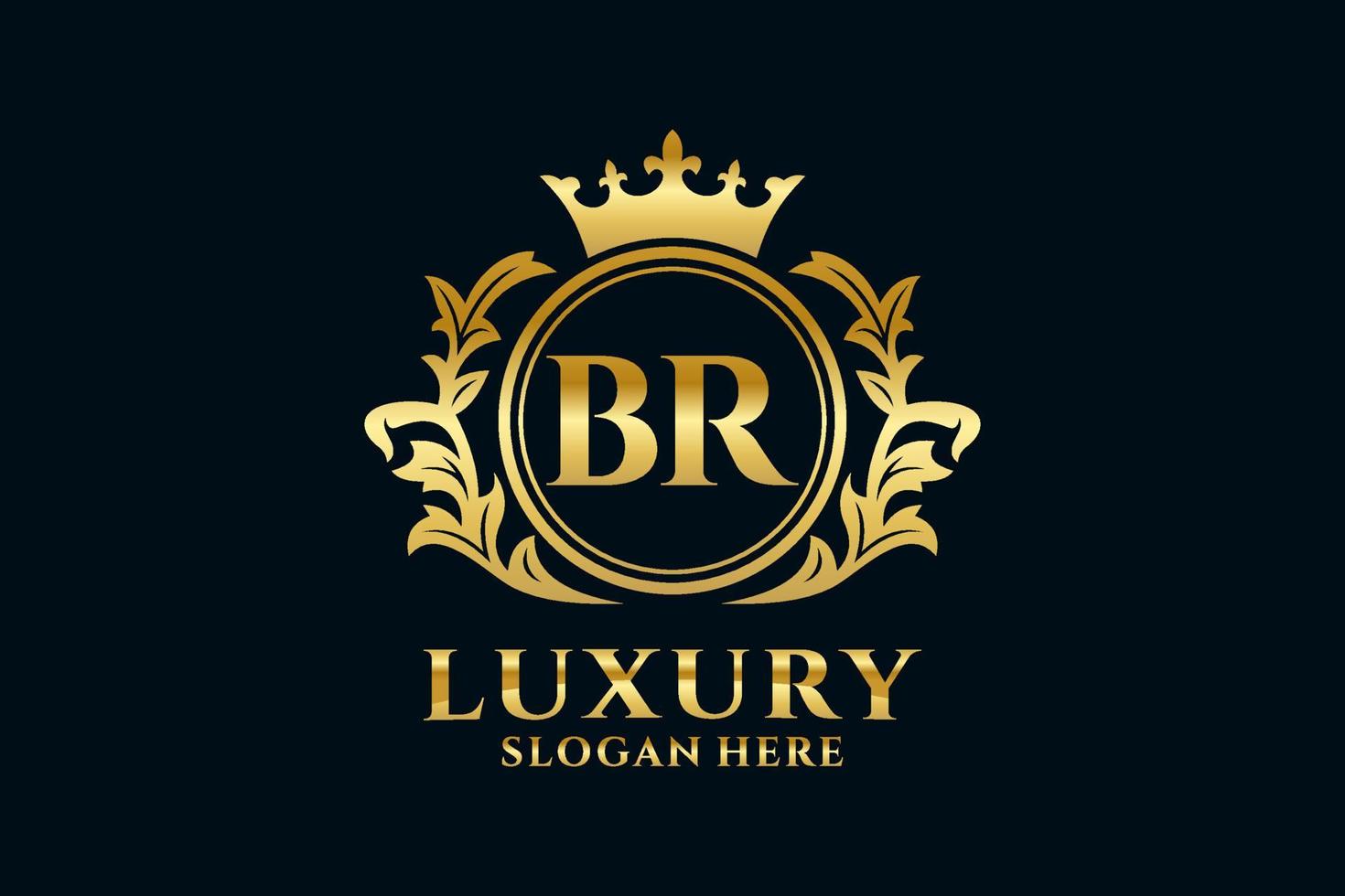 eerste br brief Koninklijk luxe logo sjabloon in vector kunst voor luxueus branding projecten en andere vector illustratie.