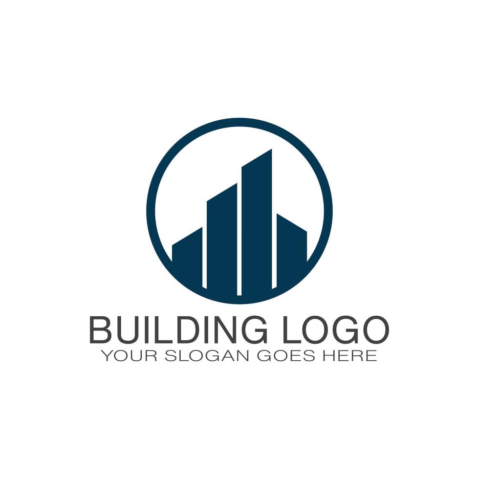 abstract gebouw structuur logo ontwerp echt landgoed, architectuur, bouw vector logo. logo ontwerp met reclame gebouw. bedrijf logo idee.