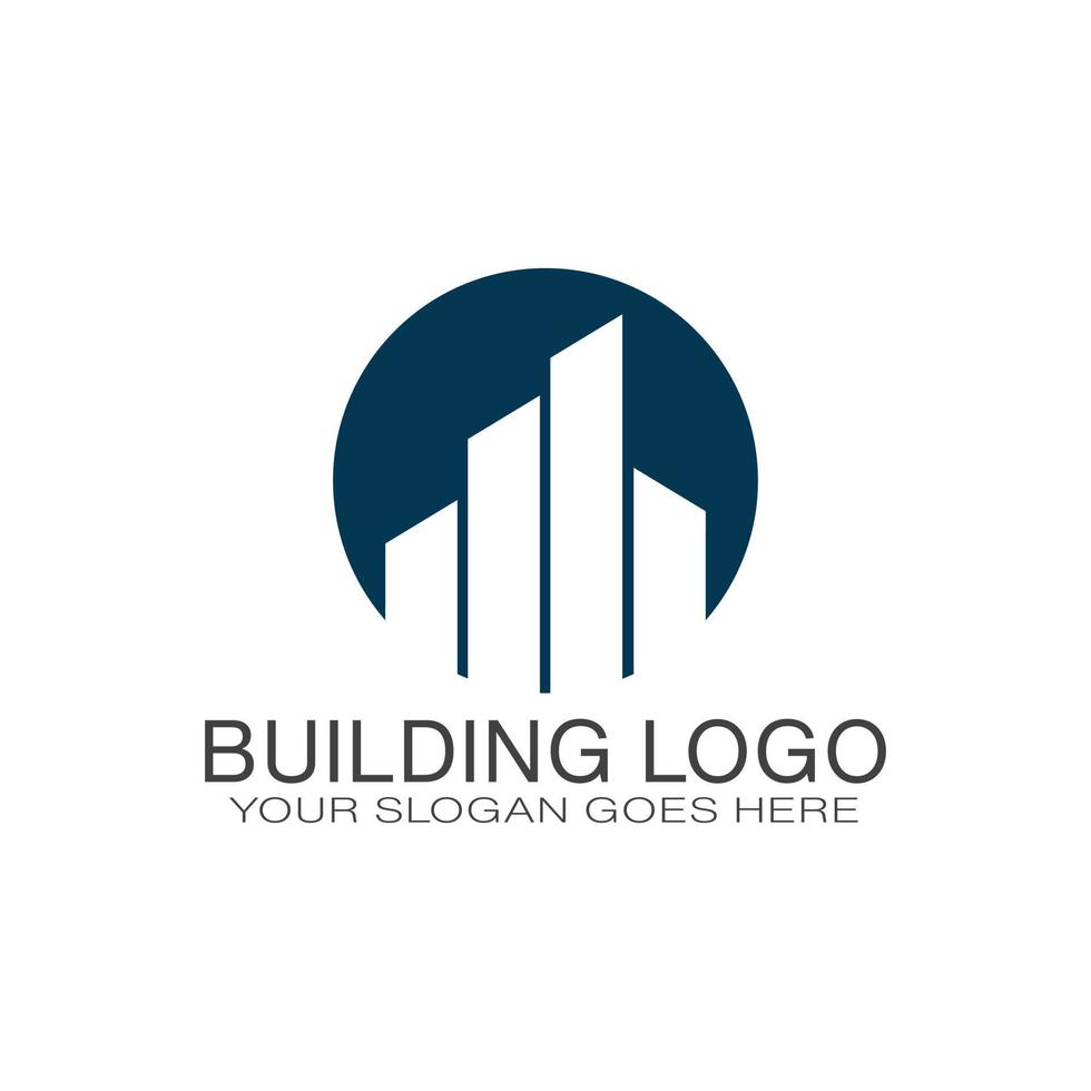 abstract gebouw structuur logo ontwerp echt landgoed, architectuur, bouw vector logo. logo ontwerp met reclame gebouw. bedrijf logo idee.
