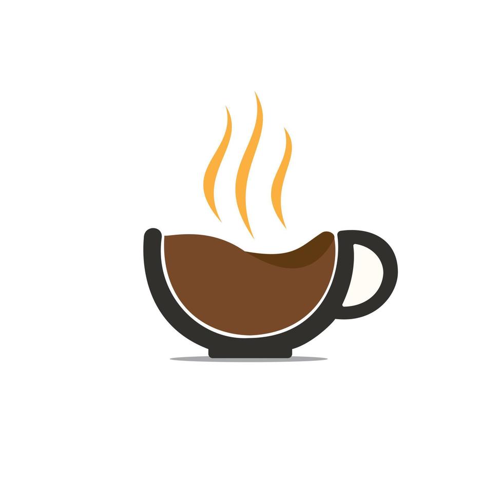 kop van koffie vector logo ontwerp sjabloon. koffie winkel logo.