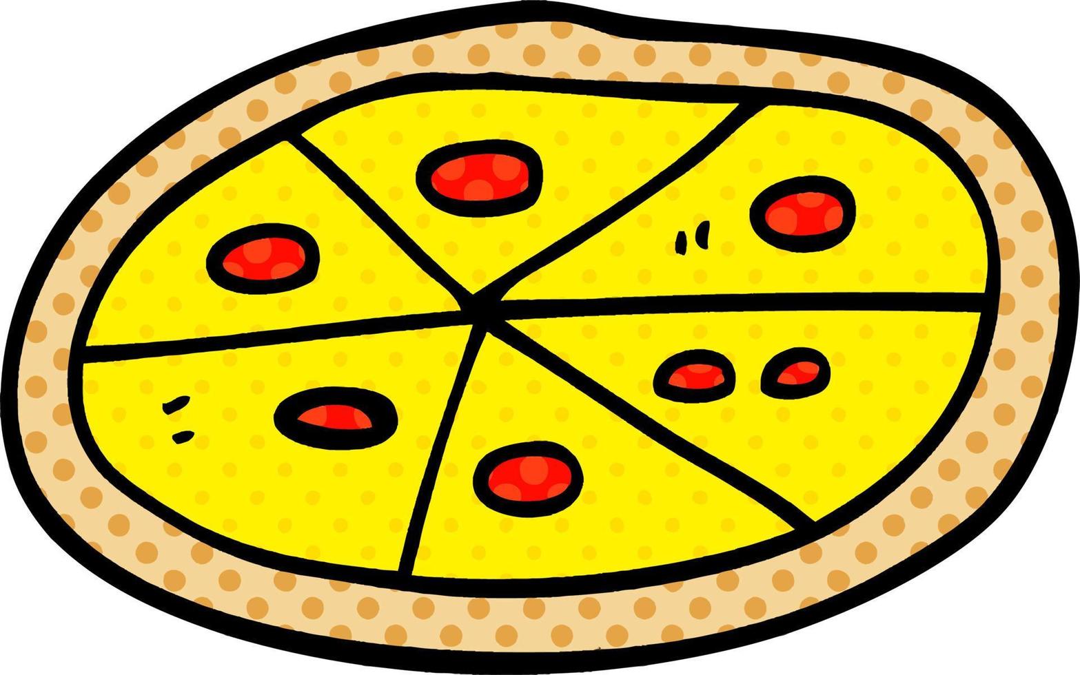 cartoon doodle pizza vector