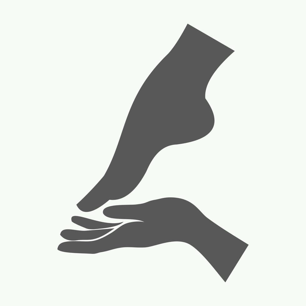 eenvoudig rgb voetverzorging vector