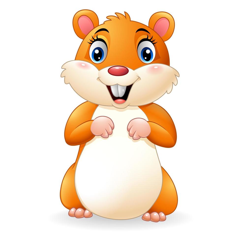 cartoon lachende hamster vector